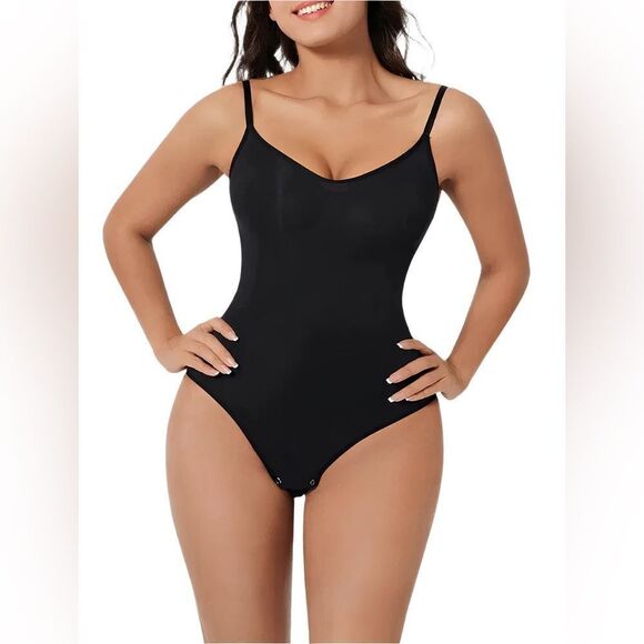 Hey Shape Women’s Black Snatched Sleeveless Sculpting Shapewear Bodysuit XL - Picture 1 of 12